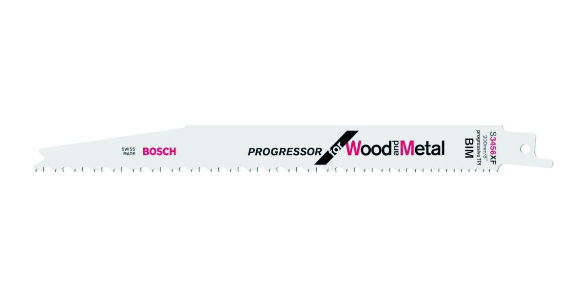 Bosch Blauw Accessoires 2608654406 S3456XF Reciprozaagblad Progressor for Wood and Metal 200 mm 5 stuks