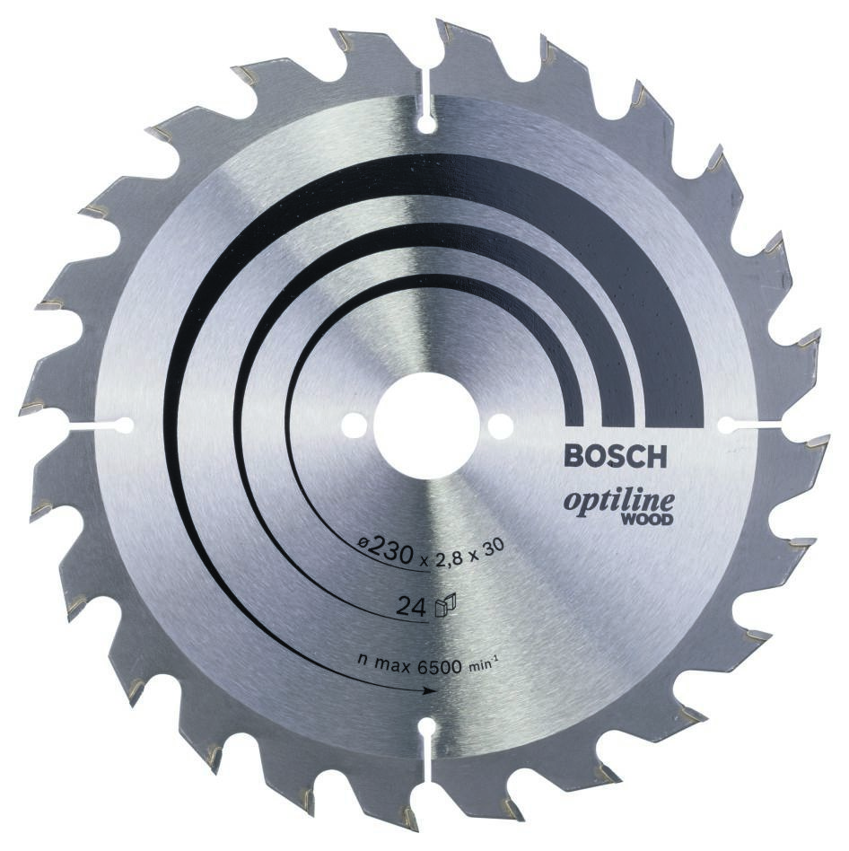 Bosch Blauw Accessoires 2608640627 Cirkelzaagblad 230 x 30 x 24T Optiline Wood