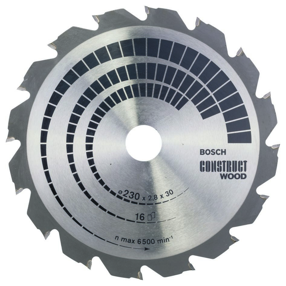 Bosch Blauw Accessoires 2608640635 Cirkelzaagblad 230 x 30 x 16T Construct Wood