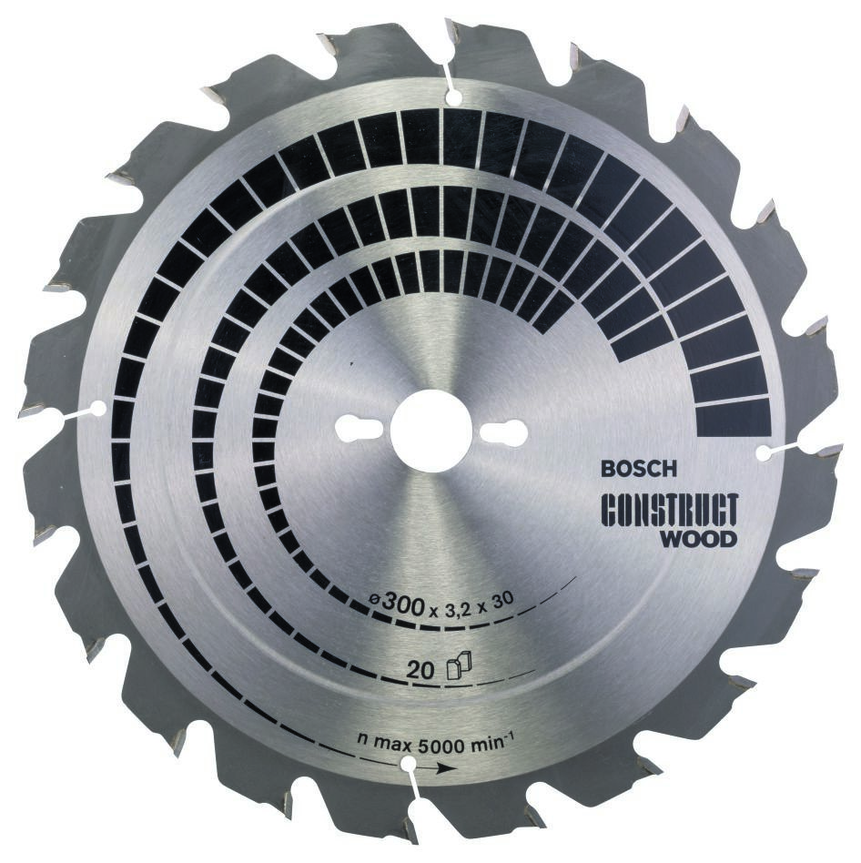 Bosch Blauw Accessoires 2608640690 Cirkelzaagblad 300 x 30 x 20T Construct Wood