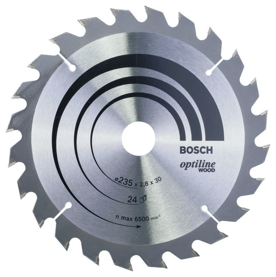 Bosch Blauw Accessoires 2608640725 Cirkelzaagblad 235 x 30 x 24T Optiline Wood