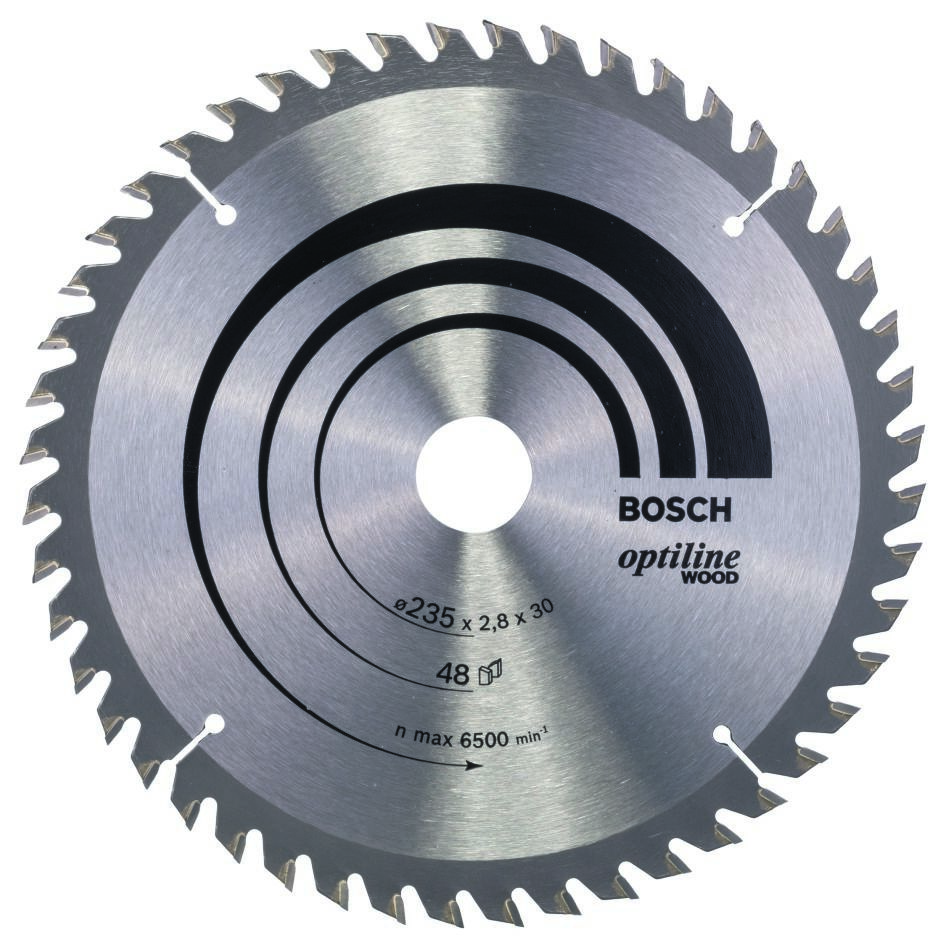 Bosch Blauw Accessoires 2608640727 Cirkelzaagblad 235 x 30 x 48T Optiline Wood