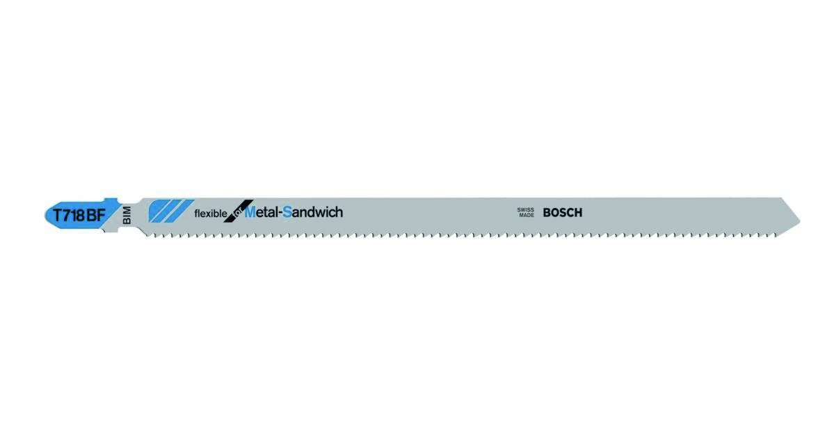 Bosch Blauw Accessoires 2608636335 T718BF BIM Decoupeerzaagbladen T - Schacht Per 3 Metal-Sandwich