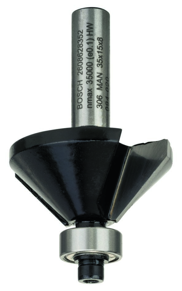 Bosch Blauw Accessoires 2608628352 Fasefrees, 8 mm, B 11 mm, L 15 mm, G 56 mm, 45° 8 mm, B 11 mm, L 15 mm, G 56 mm, 45°