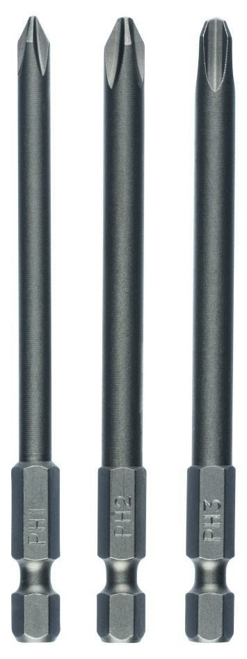 Bosch Blauw Accessoires 2609255966 Bitset standaard lengte 89mm PH 3-delig