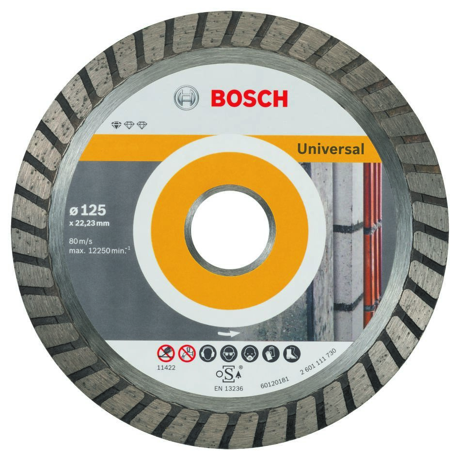 Bosch Blauw Accessoires 2608602394 Diamantdoorslijpschijf Standard for Universal Turbo 125 x 22,23 x 2 x 10 mm