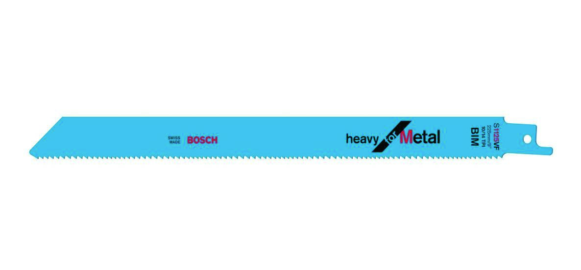 Bosch Blauw Accessoires 2608657556 S1125VF Reciprozaagblad Heavy for Metal 225 mm 25 stuks