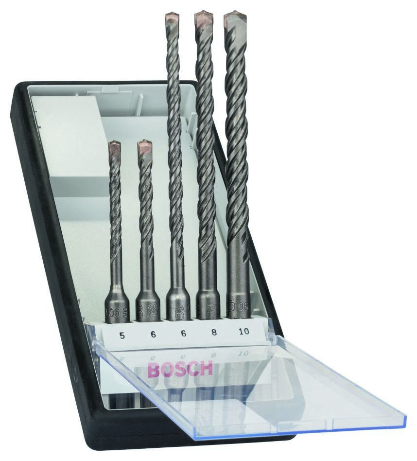 Bosch Blauw Accessoires 2607019927 SDS-plus-5 Robust Line hamerborenset 5-delige