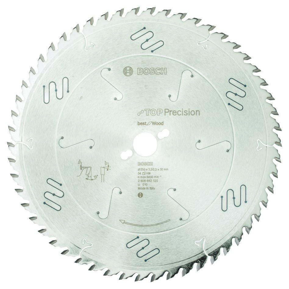BOSCH 2608642107 Cirkelzaagblad Top Precision Best For Laminated Panel Fijn 350 X 30 X 35 Mm 108t 129065 BOSCH 2608642107 Cirkelzaagblad Top Precision Best For Laminated Panel Fijn 350 X 30 X 35 Mm 108t 129065