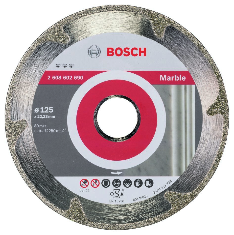 Bosch Blauw Accessoires 2608602690 Diamantdoorslijpschijf Best for Marble 125 x 22,23 x 2,2 x 3 mm