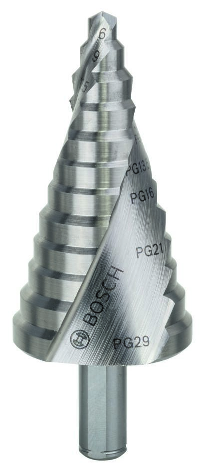 Bosch Blauw Accessoires 2608587428 Trappenboor HSS 6-37 mm 3-vlakkenschacht (voor kabel-schroefverbindingen)
