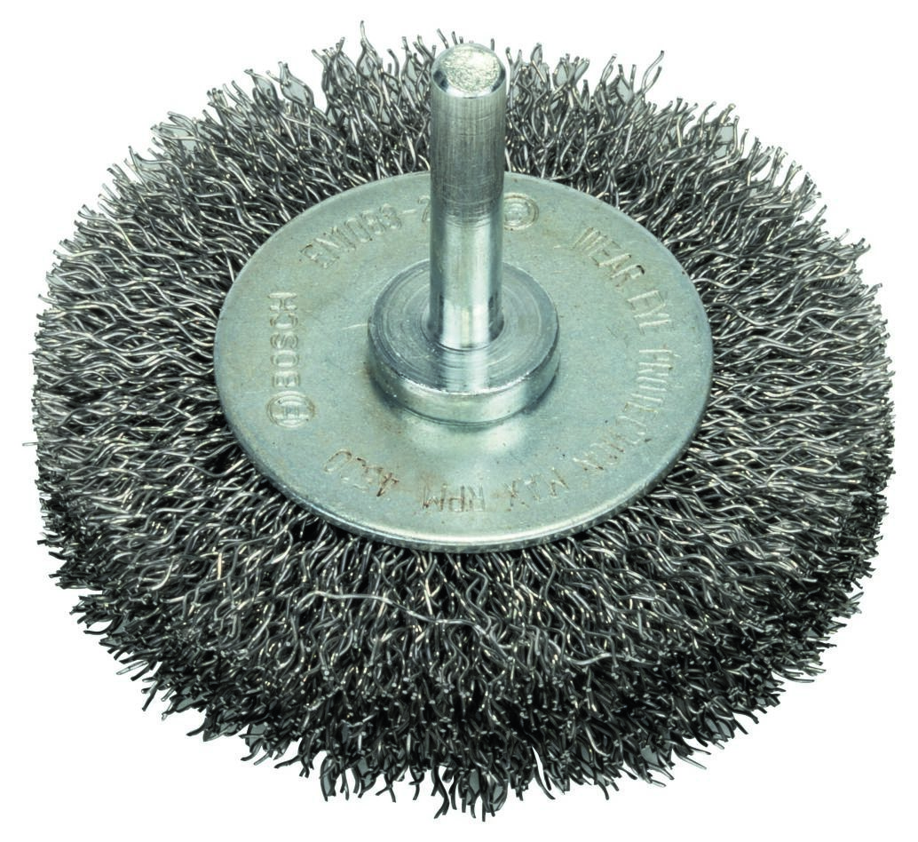 Bosch Blauw Accessoires 2608622122 Schijfborstel 70 mm gegolfd 6 mm schacht Roestvrij