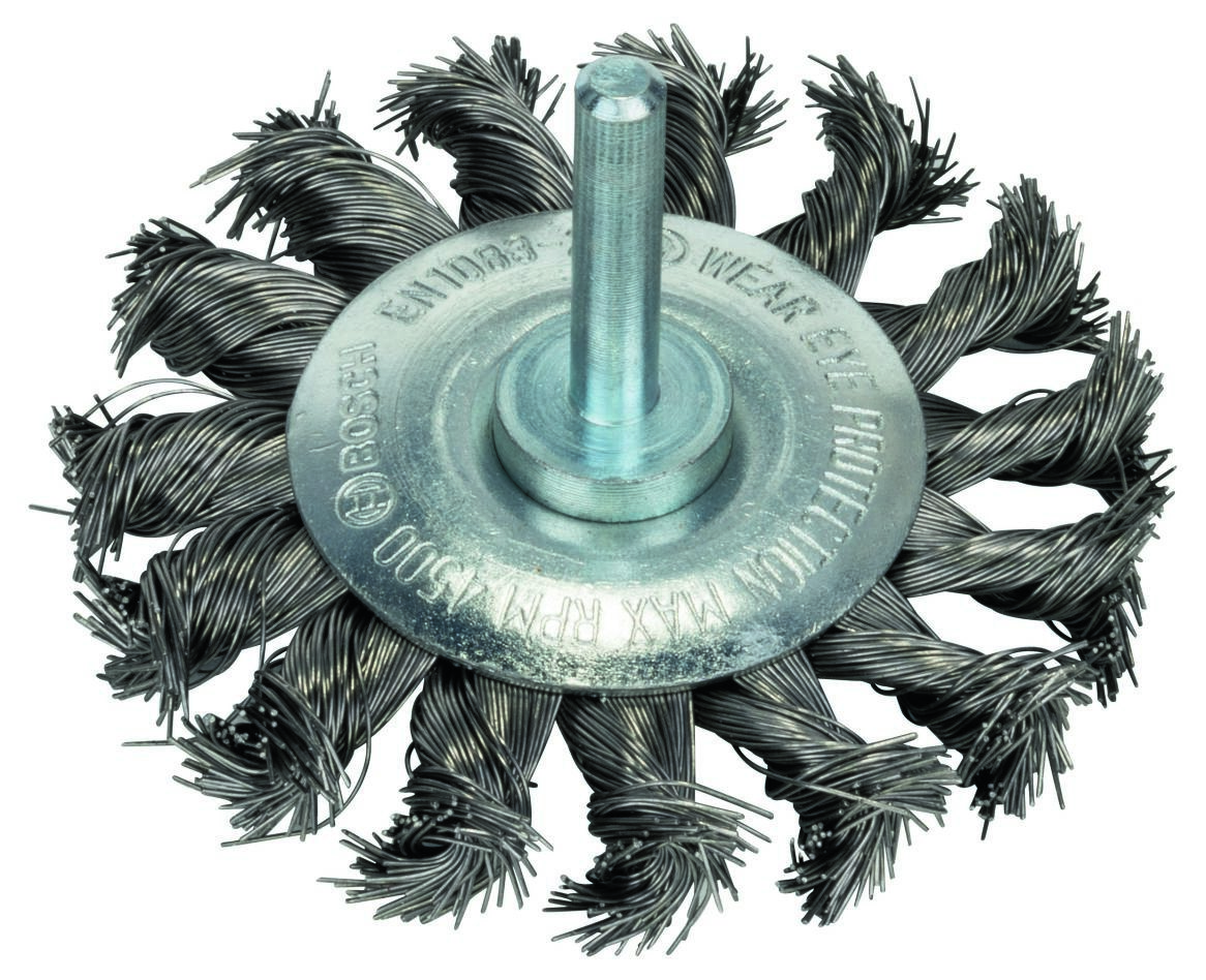 Bosch Blauw Accessoires 2608622125 Schijfborstel 70 mm gevlochten 6 mm schacht Roestvrij