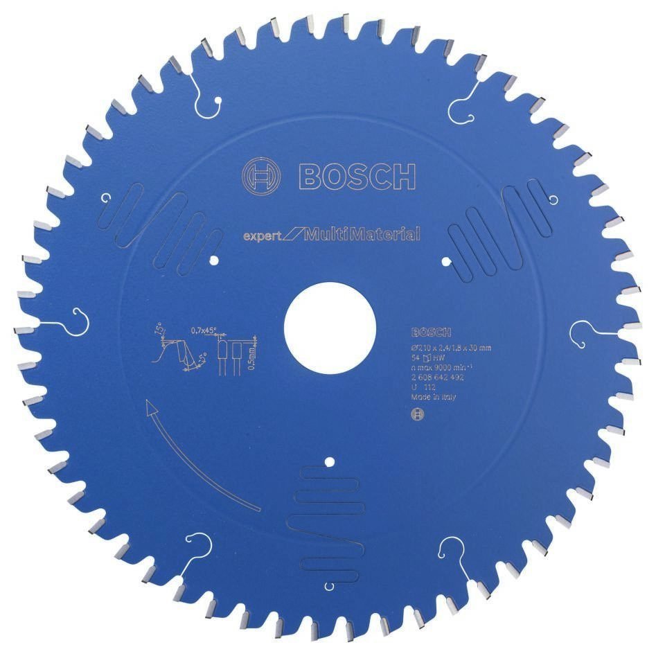 Bosch Blauw Accessoires 2608642492 Cirkelzaagblad 210 x 30 x 54T Expert for Multi Material