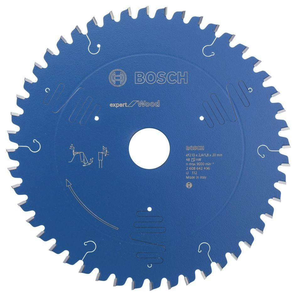 Bosch Blauw Accessoires 2608642496 Carbide Cirkelzaagblad Expert for Wood 210 x 30 x 48T