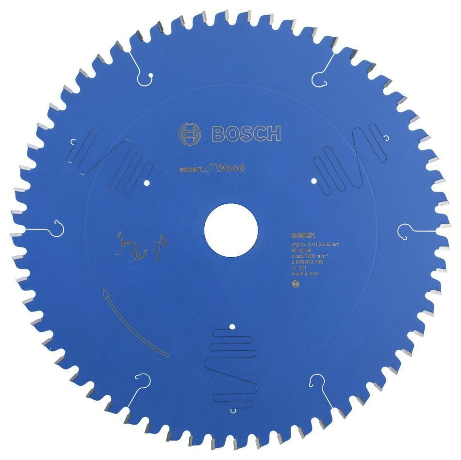 Bosch Blauw Accessoires 2608642498 Carbide Cirkelzaagblad Expert for Wood 250 x 30 x 60T
