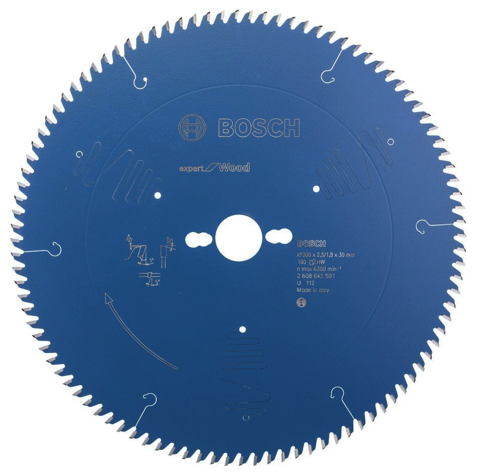 Bosch Blauw Accessoires 2608642501 Carbide Cirkelzaagblad Expert for Wood 300 x 30 x 100T