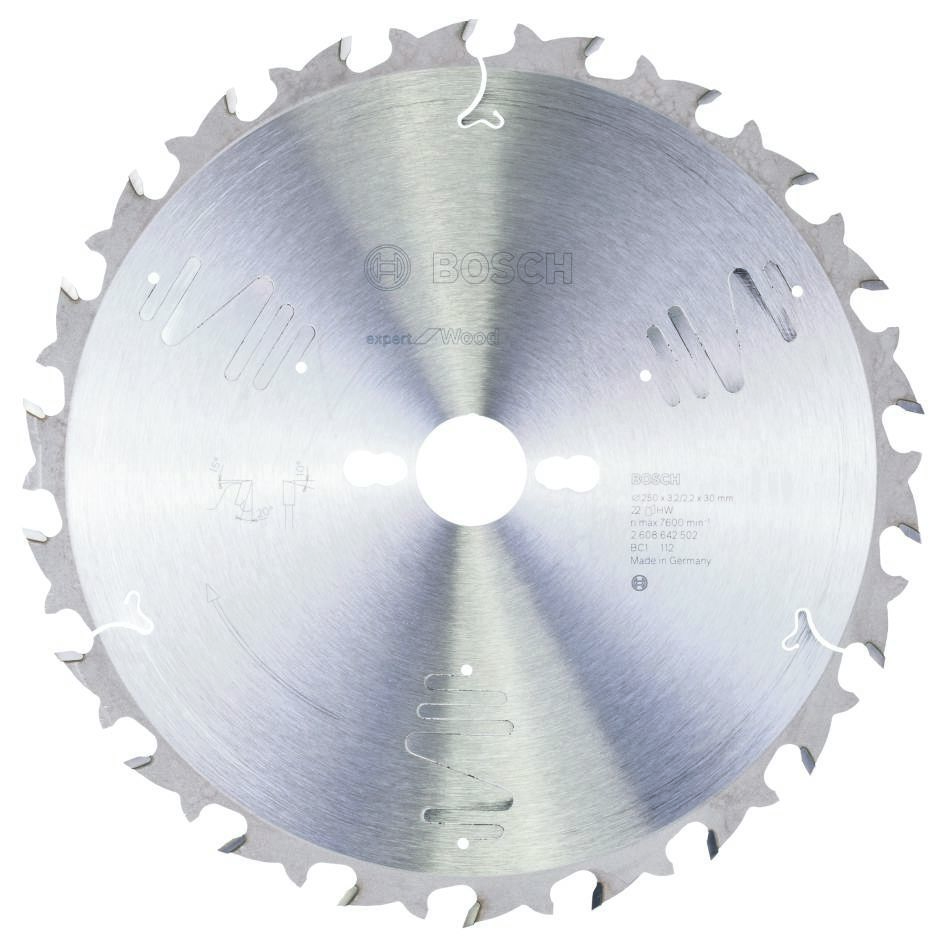 Bosch Blauw Accessoires 2608642502 Carbide Cirkelzaagblad Expert for Wood 250 x 30 x 22T