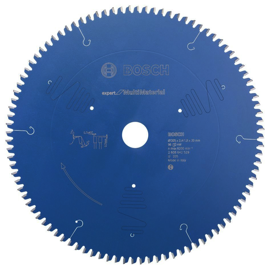 Bosch Blauw Accessoires 2608642529 Cirkelzaagblad 305 x 30 x 96T Expert for Multi Material
