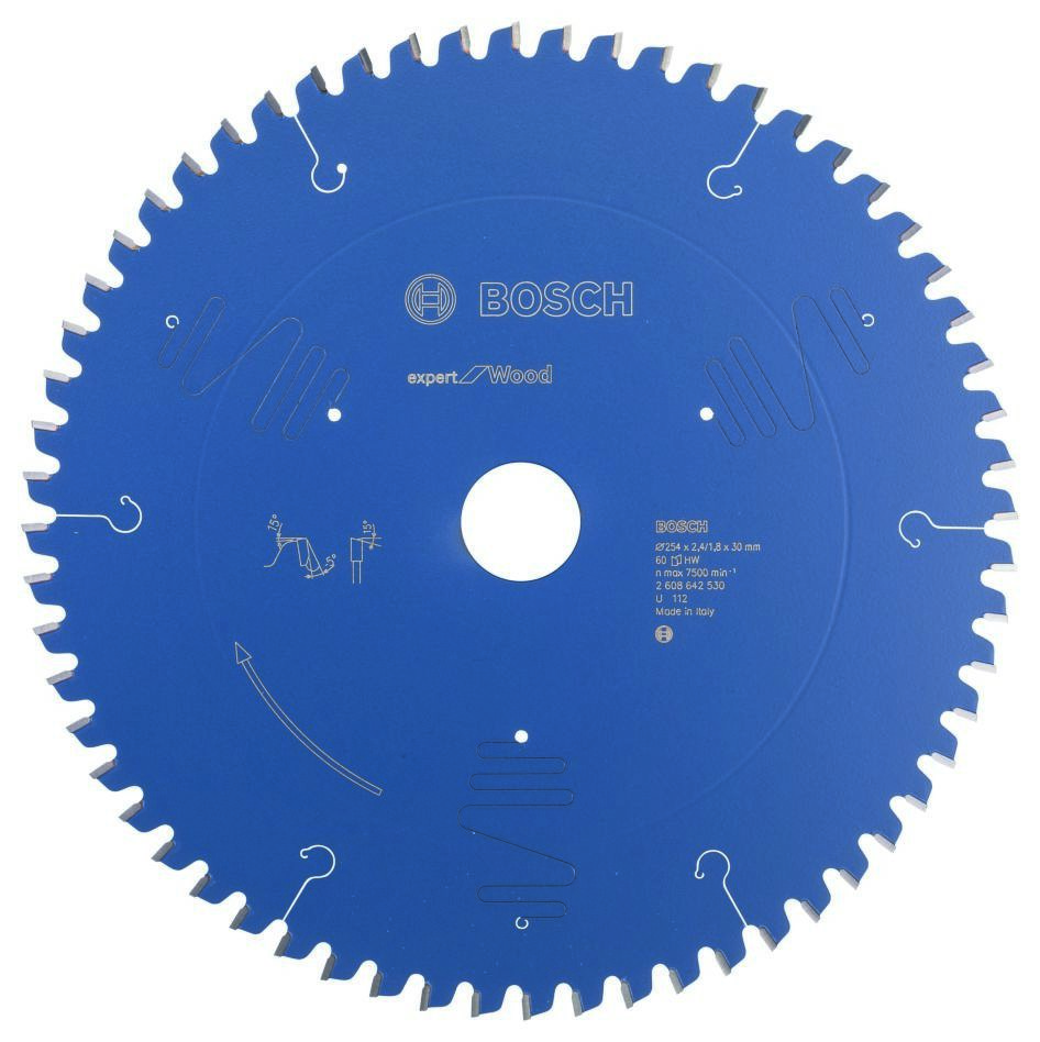 Bosch Blauw Accessoires 2608642530 Carbide Cirkelzaagblad Expert for Wood 254 x 30 x 60T