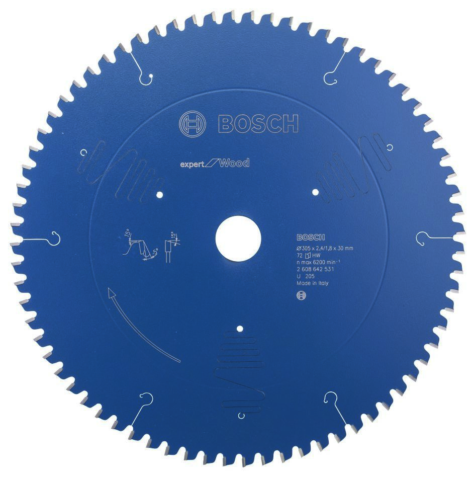 Bosch Blauw Accessoires 2608642531 Carbide Cirkelzaagblad Expert for Wood 305 x 30 x 72T