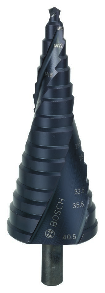 Bosch Blauw Accessoires 2608588071 Trappenboor HSS-AlTiN M10-M40 3-vlakkenschacht (voor kabel-schroefverbindingen)