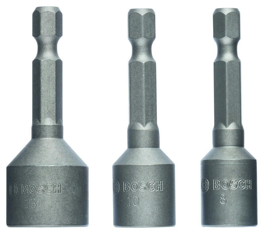 Bosch Blauw Accessoires 2608551078 3-delig dopsleutelpack 50 mm, 8, 10, 13 mm
