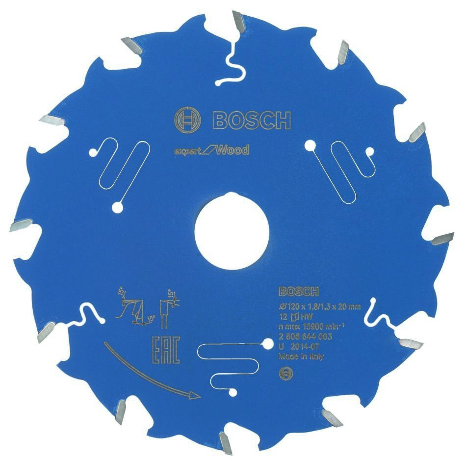 Bosch Blauw Accessoires 2608644003 Carbide Cirkelzaagblad Expert for Wood 120 x 20 x 12T