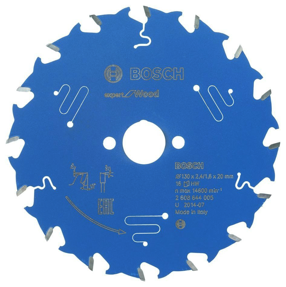 Bosch Blauw Accessoires 2608644005 Carbide Cirkelzaagblad Expert for Wood 130 x 20 x 16T