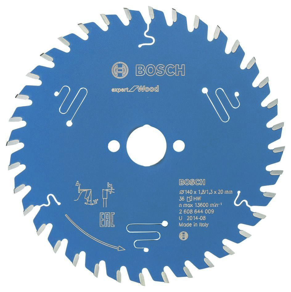 Bosch Blauw Accessoires 2608644009 Carbide Cirkelzaagblad Expert for Wood 140 x 20 x 36T