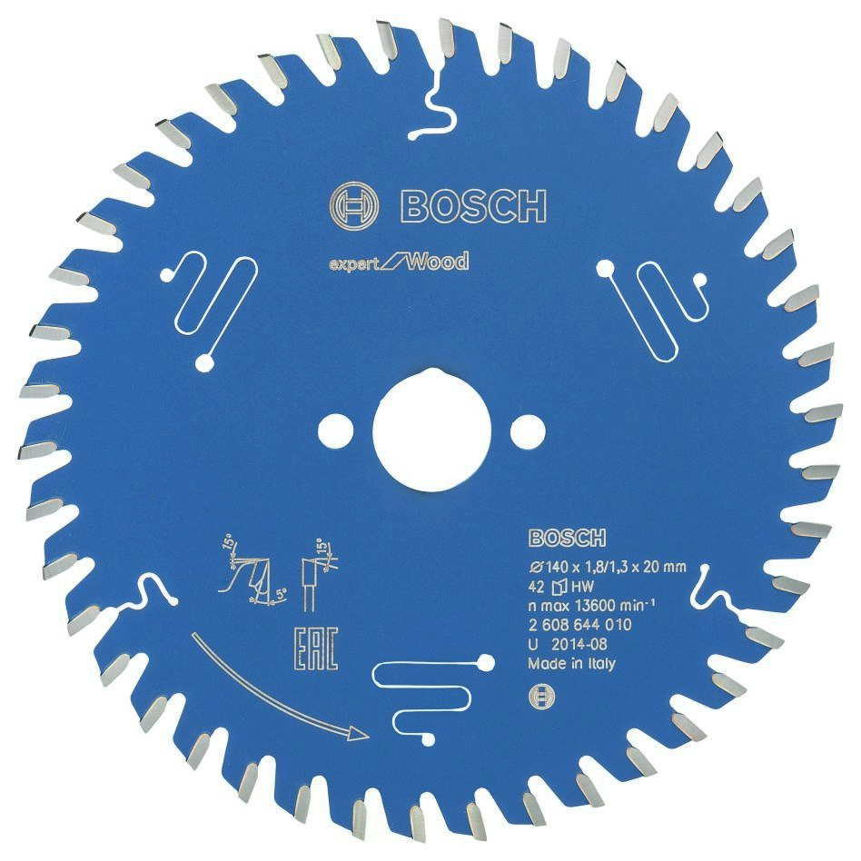 Bosch Blauw Accessoires 2608644010 Carbide Cirkelzaagblad Expert for Wood 140 x 20 x 42T