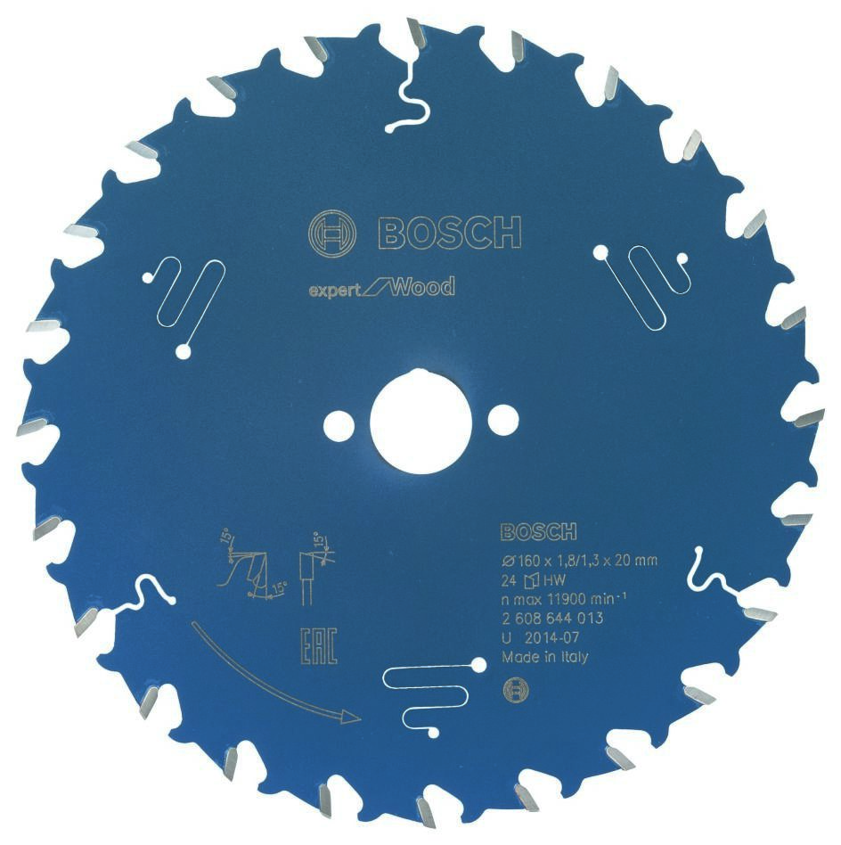 Bosch Blauw Accessoires 2608644013 Carbide Cirkelzaagblad Expert for Wood 160 x 20 x 24T
