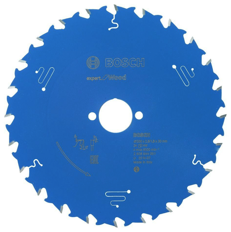Bosch Blauw Accessoires 2608644051 Carbide Cirkelzaagblad Expert for Wood 200 x 30 x 24T