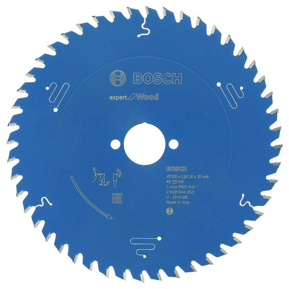 Bosch Blauw Accessoires 2608644053 Carbide Cirkelzaagblad Expert for Wood 200 x 30 x 48T
