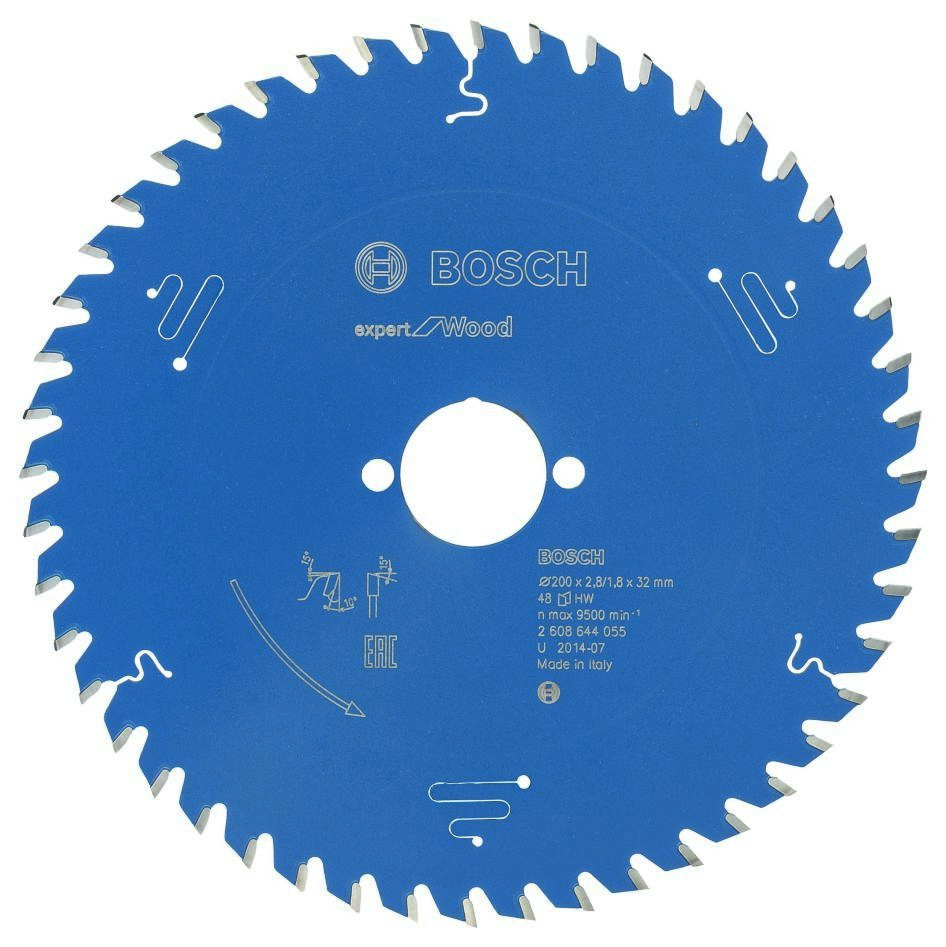 Bosch Blauw Accessoires 2608644055 Carbide Cirkelzaagblad Expert for Wood 200 x 32 x 48T