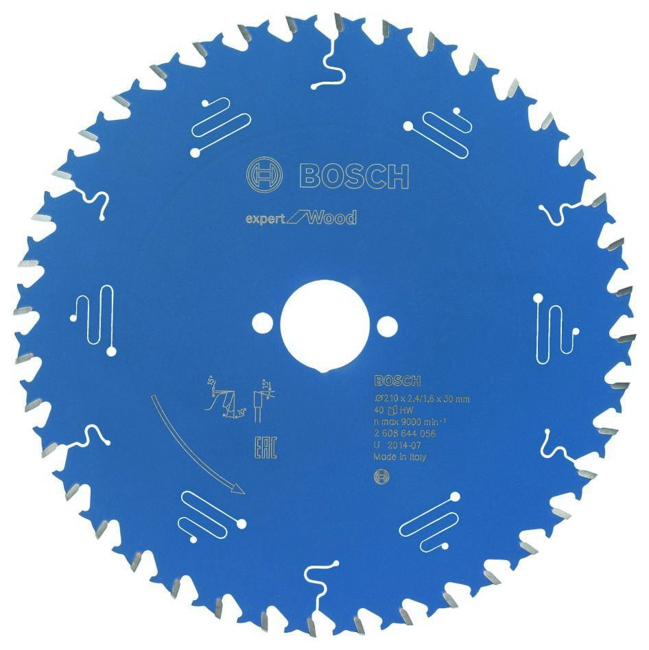 Bosch Blauw Accessoires 2608644056 Carbide Cirkelzaagblad Expert for Wood 210 x 30 x 40T