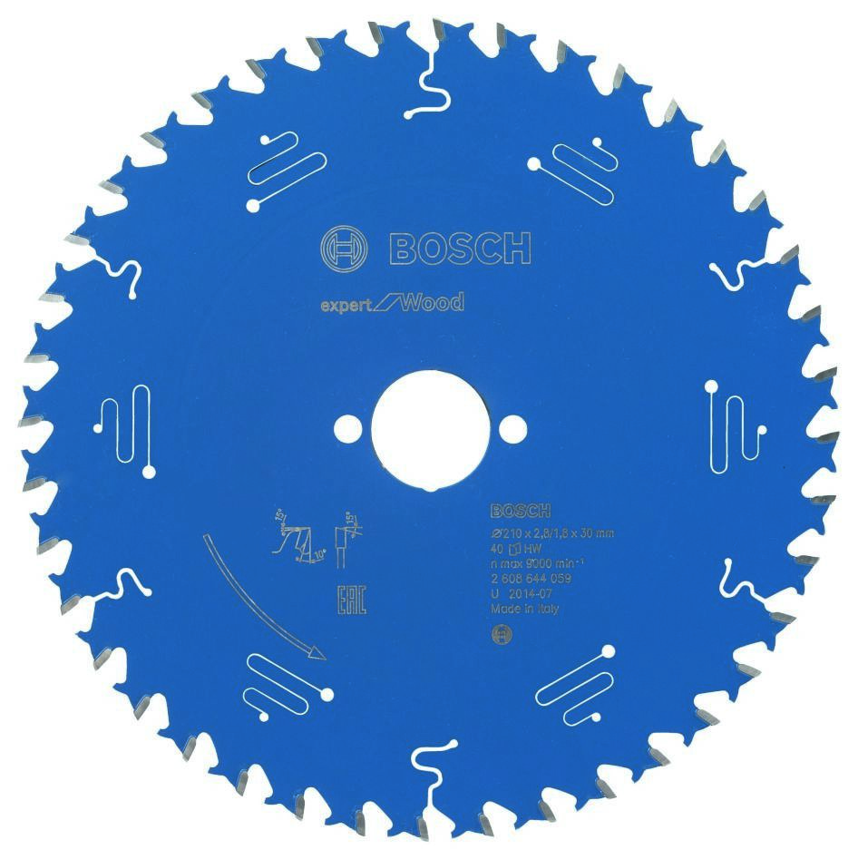 Bosch Blauw Accessoires 2608644059 Carbide Cirkelzaagblad Expert for Wood 210 x 30 x 40T