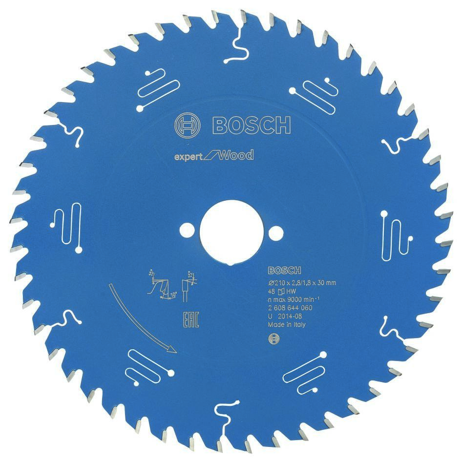 Bosch Blauw Accessoires 2608644060 Cirkelzaagblad Expert for Wood, 210 x 30 x 2,8 mm, 48T