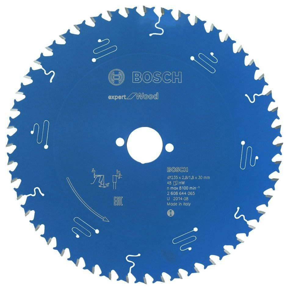Bosch Blauw Accessoires 2608644065 Carbide Cirkelzaagblad Expert for Wood 235 x 30 x 48T