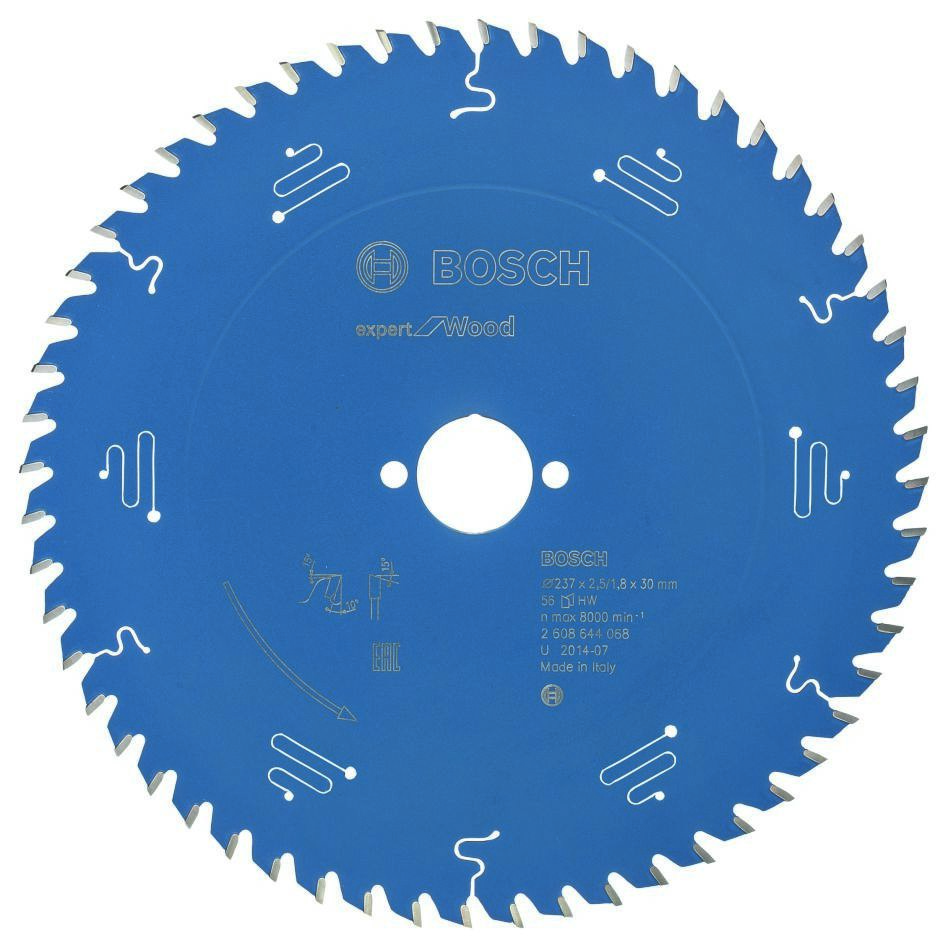 Bosch Blauw Accessoires 2608644068 Carbide Cirkelzaagblad Expert for Wood 237 x 30 x 56T