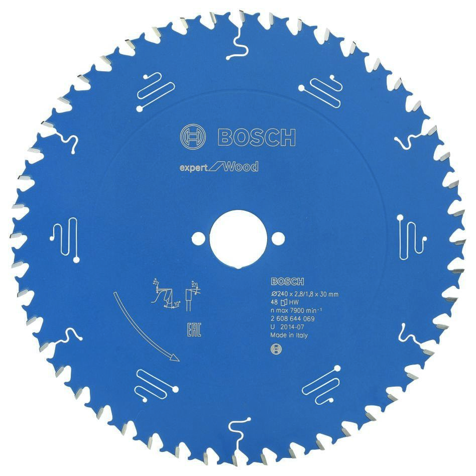 Bosch Blauw Accessoires 2608644069 Carbide Cirkelzaagblad Expert for Wood 240 x 30 x 48T
