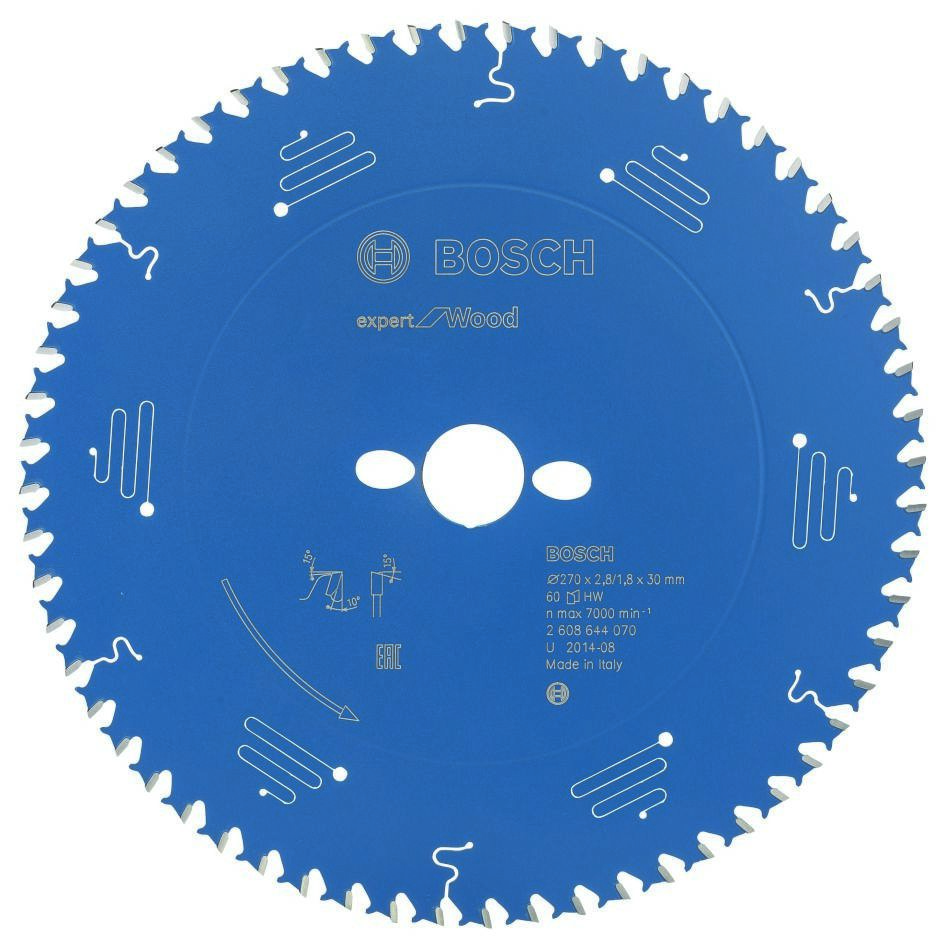Bosch Blauw Accessoires 2608644070 Carbide Cirkelzaagblad Expert for Wood 270 x 30 x 60T