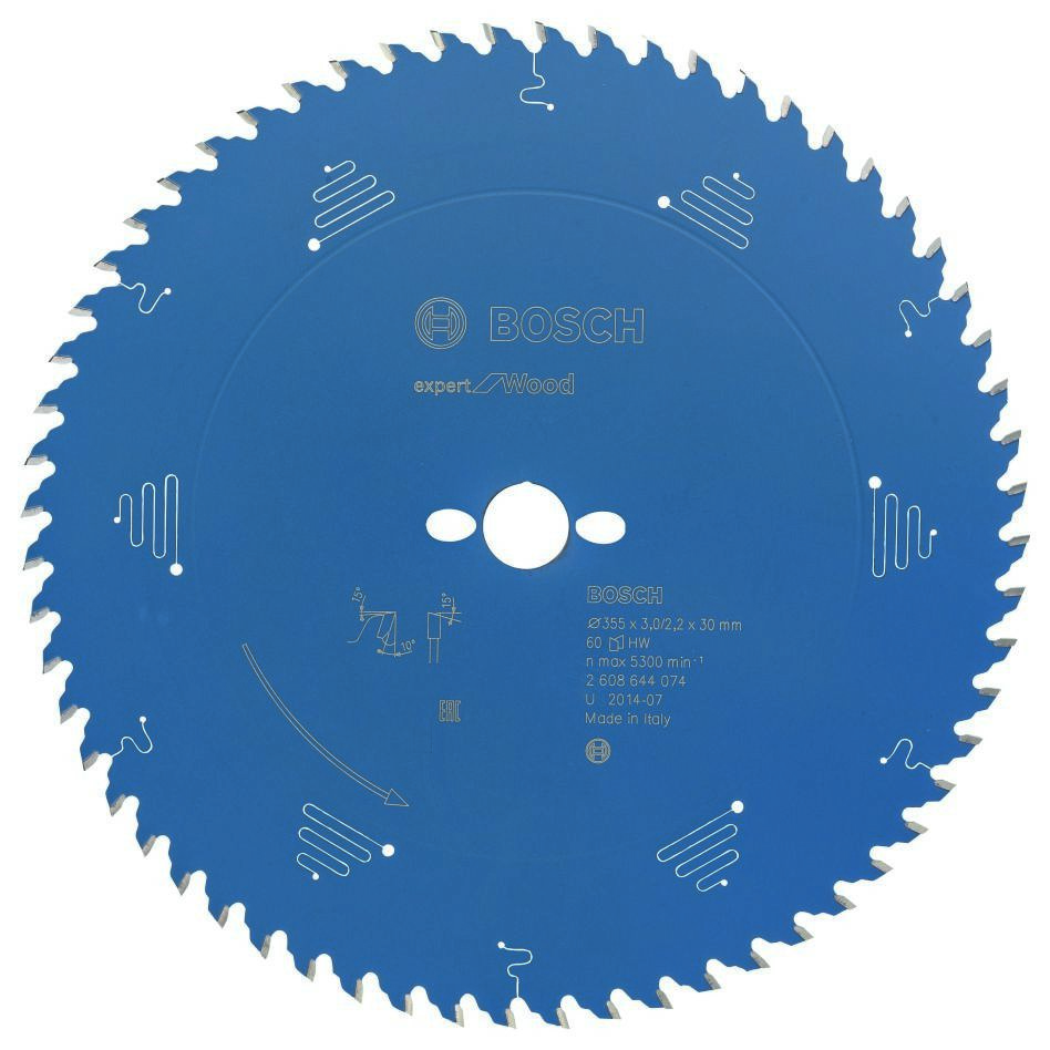 Bosch Blauw Accessoires 2608644074 Carbide Cirkelzaagblad Expert for Wood 355 x 30 x 60T