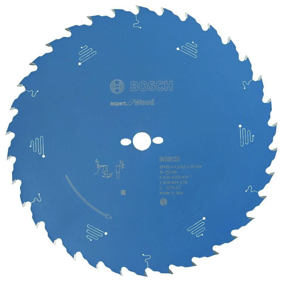 Bosch Blauw Accessoires 2608644078 Carbide Cirkelzaagblad Expert for Wood 450 x 30 x 34T