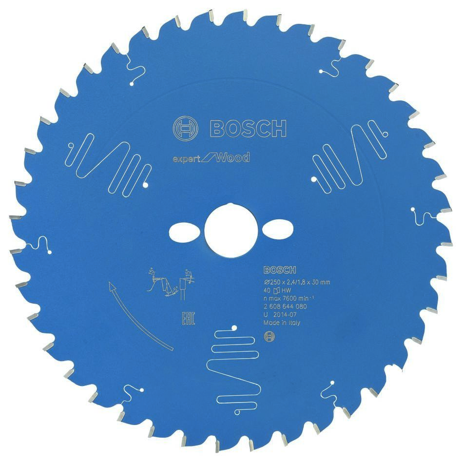 Bosch Blauw Accessoires 2608644080 Carbide Cirkelzaagblad Expert for Wood 250 x 30 x 40T