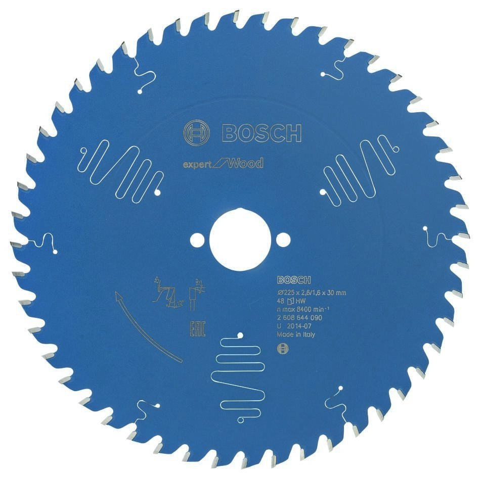 Bosch Blauw Accessoires 2608644090 Carbide Cirkelzaagblad Expert for Wood 225 x 30 x 48T