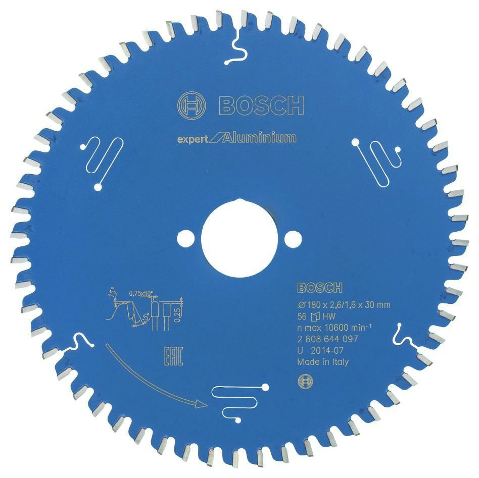 Bosch Blauw Accessoires 2608644097 Carbide Cirkelzaagblad Expert for Aluminium 180 x 30 x 56T