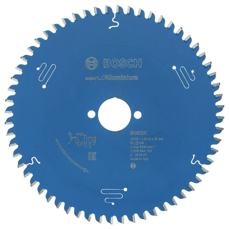 Bosch Blauw Accessoires 2608644103 Carbide Cirkelzaagblad Expert for Aluminium 200 x 30 x 60T