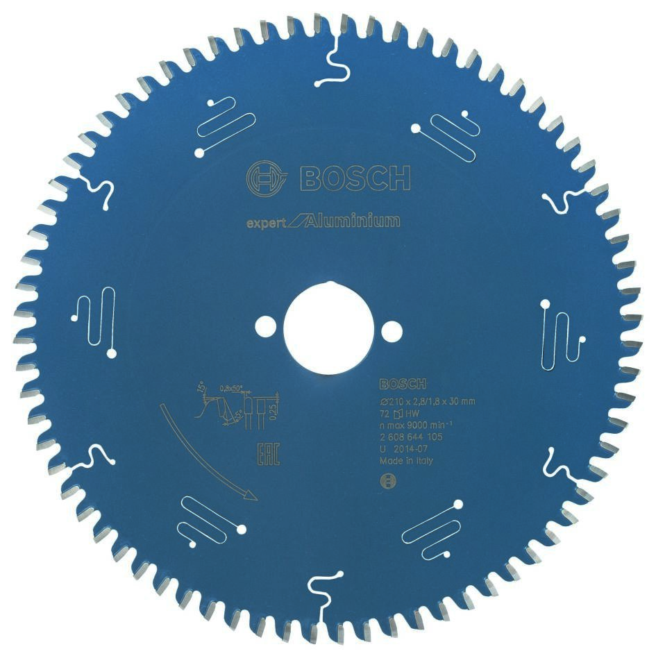Bosch Blauw Accessoires 2608644105 Carbide Cirkelzaagblad Expert for Aluminium 210 x 30 x 72T