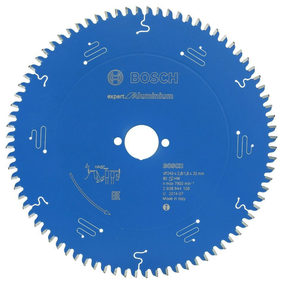 Bosch Blauw Accessoires 2608644108 Carbide Cirkelzaagblad Expert for Aluminium 240 x 30 x 80T